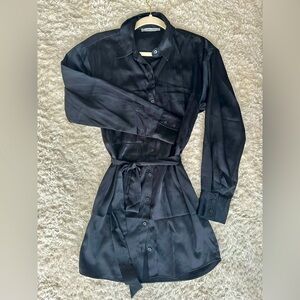 Abercrombie & Fitch Satin Button-Down Dress